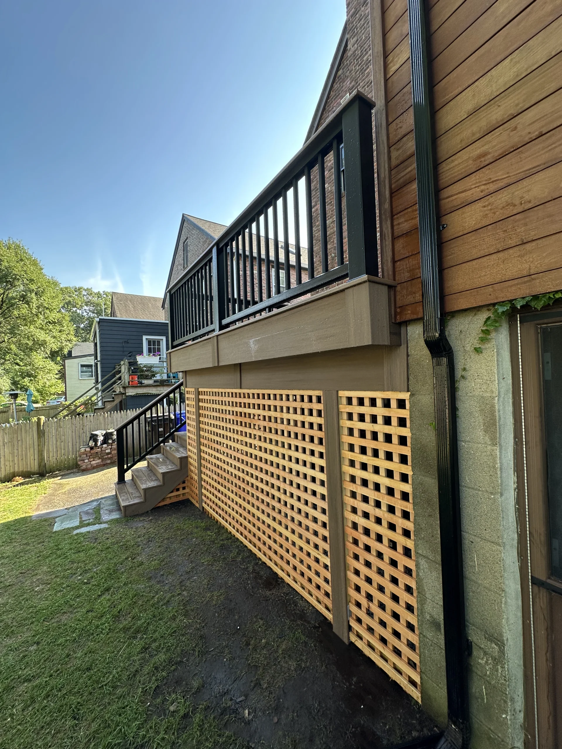 Custom lattice installation in Newton MA